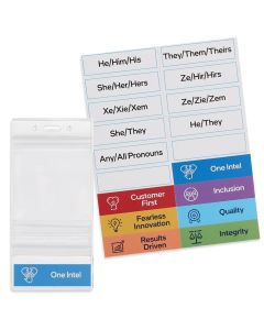 Clear Open 2 Pocket Badge Holder